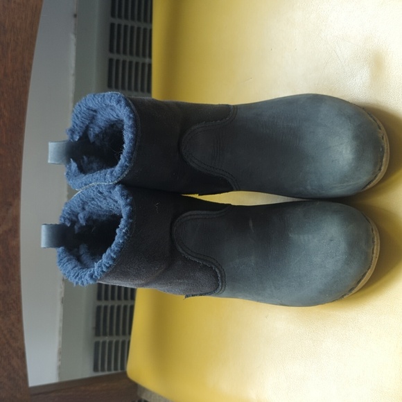 No. 6 pull on shearling clog boots, dark gray (fits size 7-8) - Picture 4 of 8